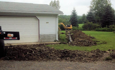 Excavating for Drainage